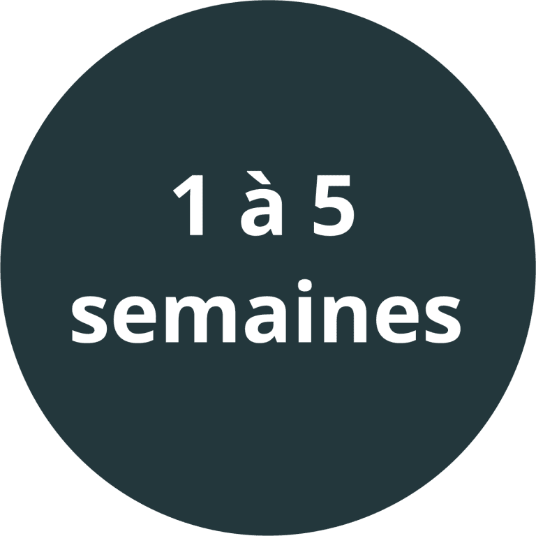 1 à 5 semaines
